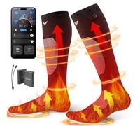 VEVOR Calzini Riscaldati, Batteria da 5000 mAh, con 4 Livelli di Riscaldamento, Calzini Riscaldati Elettrici con Controllo APP per Uomo e Donna, Scaldapiedi per Caccia, Escursionismo, Sci, Taglia L