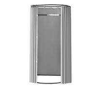 VEVOR Camerino di Prova da 100 x 95 x 200 cm Spogliatoio Portatile Mobile con Tende Spesse in Poliestere, Tenda Ombreggiante e Gancio, per Boutique, Sartorie e Spazi Esterni, Nero e Grigio-Bianco