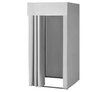 VEVOR Camerino di Prova da 99 x 99 x 198 cm Spogliatoio Portatile Mobile con Tende Spesse in Poliestere, Tenda Ombreggiante e Gancio, per Boutique, Sartorie e Spazi Esterni, Nero e Grigio-Bianco