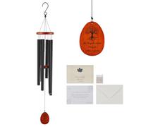 VEVOR Campanelli Eolici per Esterni 1042 mm Campanelli Eolici dai Toni Profondi con 6 Tubi, Campanelli Eolici Commemorativi per Anniversario, Decorazioni per Esterni per Patio, Portico, Giardino, Nero
