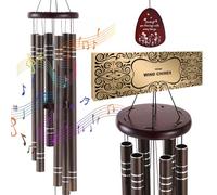 VEVOR Campanelli eolici per esterni 1067 mm – 6 tubi, toni profondi – Marrone scuro
