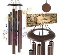 VEVOR Campanelli Eolici per Esterni 1270 mm Campanelli Eolici dai Toni Profondi con 6 Tubi, Campanelli Eolici Commemorativi per Anniversario, Decorazioni per Patio, Portico, Giardino, Venature di Rame