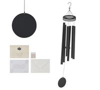 VEVOR Campanelli Eolici per Esterni 1473 mm Campanelli Eolici dai Toni Profondi con 6 Tubi, Campanelli Eolici Commemorativi per Anniversario, Decorazioni per Patio, Portico, Giardino e Cortile, Nero