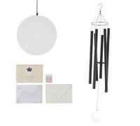 VEVOR Campanelli Eolici per Esterni 1677 mm Campanelli Eolici dai Toni Profondi con 6 Tubi, Decorazioni per Patio, Portico, Giardino e Cortile, Nero