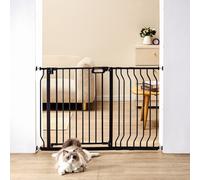 VEVOR Cancelletto di Sicurezza per Bambini Cani Gatti per Scale Porte Corridoi Larghezza Espandibile 75-123 cm Altezza 76 cm, Cancello di Sicurezza Senza Forare Ampia Apertura 53 cm a 180° Colore Nero