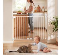 VEVOR Cancelletto di Sicurezza per Bambini, Recinzione Larghezza Regolabile da 670 a 1080 mm Altezza 715 mm, Senza Barra Inferiore, Installazione Semplice con Kit di Montaggio, per Porte Scale Cani