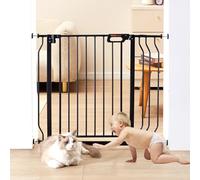 VEVOR Cancelletto di Sicurezza per Scale Porte Corridoi per Bambini Cani Gatti Larghezza Espandibile 749-990 mm Altezza 762 mm, Cancello di Sicurezza Senza Forare Ampia Apertura a 180° Colore Nero