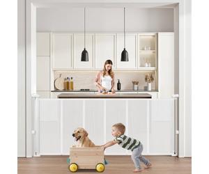 VEVOR Cancelletto di Sicurezza Retrattile, 870 mm di Altezza, Estensibile Fino a 1800 mm di Larghezza, Cancelletto Retrattile per Bambini o Animali Domestici, per Scale Interne, Corridoi, Bianco
