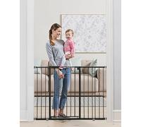 VEVOR Cancelletto per Bambini o Animali Domestici, Larghezza Regolabile da 65 a 121,9 cm, Cancelletto Alto 914 mm, Kit di Montaggio a Pressione, Tazze da Parete per Scale Porte, Nero