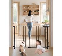 VEVOR Cancelletto per Bambini o Animali Domestici, Larghezza Regolabile da 75 a 109,2 cm, Cancelletto Alto 711 mm, Senza Barra di Soglia, Cancelletto con Viti, per Scale e Porte, Nero