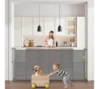 VEVOR Griglia retrattile per bambini 87 cm di altezza, estensibile fino a 180 cm di larghezza, griglia per bambini o animali domestici, materiale a rete, scale interne, porte, corridoi, sala giochi
