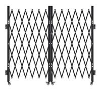 VEVOR Cancello di Sicurezza Pieghevole Doppio 3200 x 1605 mm Cancello a Forbice Bloccabile in Acciaio per Esterni, con Ruote Girevoli a 360° per Sicurezza di Ingressi, Garage, Magazzini e Piscine