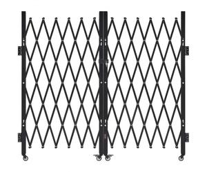 VEVOR Cancello di Sicurezza Pieghevole Doppio 3200 x 1605 mm Cancello a Forbice Bloccabile in Acciaio per Esterni, con Ruote Girevoli a 360° per Sicurezza di Ingressi, Garage, Magazzini e Piscine
