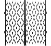 VEVOR Cancello di Sicurezza Pieghevole Doppio 63.39" H x 122" W, Cancello per Porta Pieghevole, Cancello di Sicurezza a Fisarmonica in Acciaio, Cancello di Sicurezza Flessibile Espandibile