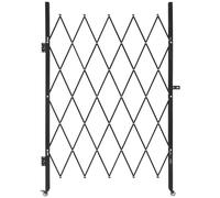 VEVOR Cancello di Sicurezza Pieghevole Singolo 1260 x 1975 mm Cancello a Forbice Bloccabile con Ruote Girevoli a 360° Cancelletto Retrattile in Acciaio, per Sicurezza di Ingressi, Garage, Magazzini