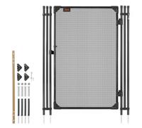 VEVOR Cancello per Recinzione da Piscina 1,2 x 0,75 m, Porta per Barriera di Protezione per Piscina da Giardino Porta di Recinzione di Sicurezza Cancello in Metallo Tessuto in PVC Teslin 352 g/m²