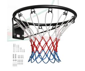 VEVOR Canestro da Basket a Parete Anello da Pallacanestro Diametro da 485mm ca. in Acciaio al Carbonio con Rete, Cerchio in Metallo da Basket a Muro per l'Allenamento di Pallacanestro Esterno Interno