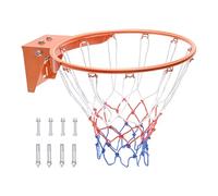 VEVOR Canestro da Basket a Parete Anello da Pallacanestro Diametro da 48cm ca. in Acciaio al Carbonio con Rete, Cerchio in Metallo da Basket a Muro per l'Allenamento di Pallacanestro Esterno Interno