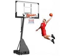 VEVOR Canestro da Basket da Esterno con Piedistallo, Altezza Regolabile da 2,3 a 3,05 m con Tabellone in PC da 139 cm, Set di Tabelloni per Sistema di Canestro da Basket per Cortili, Scuole e Parco