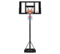 VEVOR Canestro da Basket da Esterno con Piedistallo Regolabile in Altezza Fino a 3,05 m con Ruote e Tabellone in PC da 1117,6 mm, Set di Tabelloni, Sistema di Canestro da Basket per Cortili, Piscine