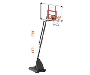 VEVOR Canestro da Basket Portatile per Interni ed Esterni 128 cm Altezza Regolabile 232-305 cm Tabellone da Basket Indipendente con Ruote con Base Pesata per Bambini Adulti Regalo Allenamento di Baske