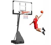 VEVOR Canestro da Basket da Esterno con Piedistallo, Altezza Regolabile da 2,3 a 3,05 m con Tabellone in PC da 139 cm, Set di Tabelloni per Sistema di Canestro da Basket per Cortili, Scuole e Parco