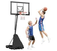 VEVOR Canestro da Basket da Esterno con Piedistallo, Altezza Regolabile Fino a 3,05 m con Tabellone in PC da 130 cm, Set di Tabelloni per Sistema di Canestro da Basket per Cortili, Scuole