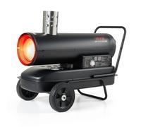 VEVOR Cannone Termico Diesel a Combustione Indiretta con Termostato Nero, Riscaldatore a Cherosene ad Aria Forzata Potenza 20 kW, per Garage, Magazzino, Officina e Cantiere, in Acciaio al Carbonio