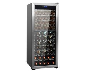 VEVOR Cantinetta per Vini Capienza da 80 Bottiglie, Cantinetta Portabottiglie Doppia Zona, Frigo con Raffreddamento ad Aria Circolante Controllo Digitale, Protezione UV, per Vino Rosso e Bianco