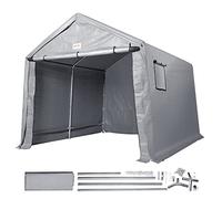 VEVOR Capannone di Stoccaggio Portatile all'Aperto, Tettoia Garage Cortile Giardino 243,8x426,7x231,6cm con Porta a Cerniera Avvolgibile Finestre Ventilate per Auto, Moto, Bici, Attrezzi da Giardino