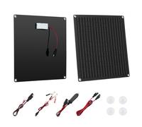 VEVOR Caricabatteria Solare da 20 W 12 V, Caricabatteria Solare con Regolatore Integrato 3 Cavi di Collegamento, Impermeabile IP67, Portatile per Camper, Auto, Moto, Barche, Furgoni, Roulotte