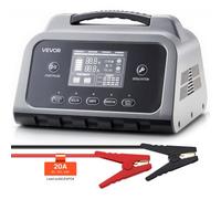 VEVOR Caricabatterie Intelligente Corrente max 20 A per Auto per Batterie al Litio LiFePO4 Piombo Acido 6/12/24 V, Caricabatterie per Moto Camper Barca Mantenitore di Carico Desolfatazione Schermo LCD
