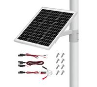 VEVOR Caricabatterie per Pannello Solare da 20 W e 12 V, Celle Monocristalline, Controllo Integrato, Staffa di Montaggio su Palo da 40-68 mm, Impermeabile IP65, per Auto, Barche, Rimorchi