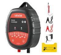 VEVOR Caricabatterie per Recinzioni Elettriche, 10 kV 1 J Elettrificatore per Recinzioni Elettriche AC/DC con Indicatore LED, Impedisce l'Intrusione di Animali Selvatici per Pollame da Allevamento