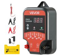 VEVOR Caricabatterie per Recinzioni Elettriche, 10 kV 3 J Elettrificatore per Recinzioni Elettriche AC/DC con Indicatore LED, Impedisce l'Intrusione di Animali Selvatici per Pollame da Allevamento