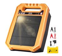 VEVOR Caricabatterie Solare per Recinzioni, Caricabatterie Solare da 0,3 J e 8 kV Portata 3 km Kit di Elettrificazione per Recinzioni Elettriche Resistente alle Intemperie, Autonomia di 7 Giorni