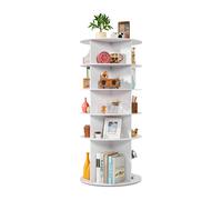 VEVOR Carosello Portascarpe Supporto Girevole a 360° con 598 x 598 x 1350 mm per 20 Paia di Scarpe 5 Ripiani, Salvaspazio, Scaffale per Scarpe per Camera da Letto, Soggiorno, Ingresso, Bianco