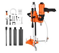 VEVOR Carotatrice per Calcestruzzo, Diametro di Foratura 200 mm Trapano a Carotaggio Portatile per Calcestruzzo con Supporto, con 4 Punte da Trapano, 1000/2250 giri/min 2 velocità 1500 W