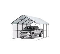 VEVOR Carport in Metallo per Impieghi Gravosi 3,6x6x3,15 m con Struttura e Tetto in Acciaio Zincato, Tenda da Garage Pareti Laterali Rimovibili, Ricovero per Auto Multiuso per Pick-up, Barca,Trattori