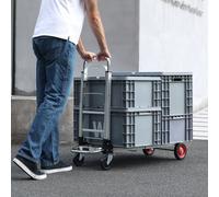 VEVOR Carrello a Mano Pieghevole in Alluminio 2 in 1 Capacità Carico da 181 kg