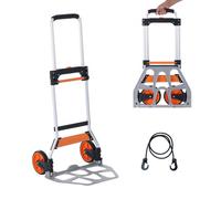 VEVOR Carrello Pieghevole Portacarichi in Alluminio Capienza Max. 125 kg 2 Ruote
