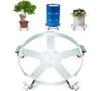 VEVOR Carrello Base Rotondo per Trasporto Bombole Fusto Vaso di Piante Carichi Pesanti Capienza Max. 567kg per Fusto di Capacità Max. 250 Litri, Carrello Circolare con Ruote per Trasporto Fusto Piante