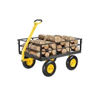 VEVOR Carrello da Giardino in Acciaio 544,31 kg Carrello da Giardino Trainabile per Impieghi Gravosi, Rimorchio da Giardino in Metallo per Esterni con Pneumatici da 330,2 mm Maniglia Girevole a 180°