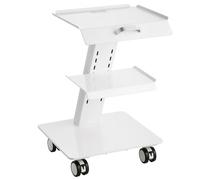 VEVOR Carrello da laboratorio, Carrello mobile in metallo con ruote girevoli, Carrello da clinica con vassoio con capacità di peso di 220 libbre, per laboratorio, clinica, bellezza e salone