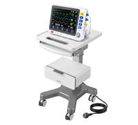 VEVOR Carrello da Laboratorio con Sollevamento Elettrico e Portata 30 kg | Ideale per Cliniche Ospedali e Laboratori, Supporto Stabile, Altezza Regolabile e Ruote Silenziose Girevoli a 360° con Blocco
