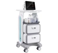 VEVOR Carrello da Laboratorio da 3 Ripiani, Carrello Portaoggetti Medico Mobile con 2 Cassetti 1 Vassoio, Carrello Servizio in Materiale ABS, con 4 Ruote per Laboratorio, Clinica, Ospedale, Salone