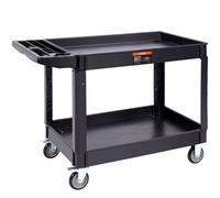 VEVOR Carrello di Servizio 116x65x85cm Carrello a Mano Multiuso 2 Ripiani Capaci