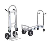 VEVOR Carrello a Mano Pieghevole in Alluminio Carrello a Mano Carrello Portacarichi Carico Max. 363kg, Carrello a Mano Pieghevole in Carrello con Piattaforma Ruote per Trasporto di Merci da Magazzino