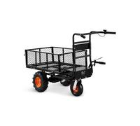 VEVOR Carrello Elettrico di Servizio in Acciaio Alimentato, Carro di Potenza, Capacità 226 kg Carrello da Giardino a Batteria 36 V 432 W con Freno, Carro Elettrico di Assistenza per Impieghi Gravosi