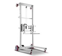 VEVOR Carrello Elevatore a Verricello, Altezza di Sollevamento di 178 cm, Carrello Elevatore a Verricello Manuale a Transpallet con Capacità di 249,93 kg, con Ruote e Forca Regolabile